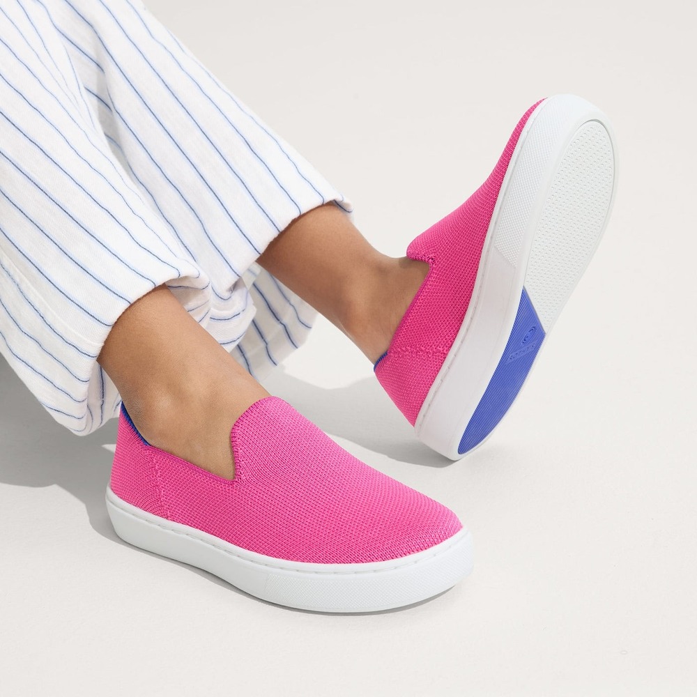 Rothys Kids The Sneaker Pink‎ Slip On Knit Shoes Low Top Sneakers